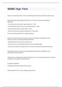 NBME High Yield exam 2024 with 100&percnt; correct answers