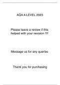 AQA A Level Biology Question Paper 1,2 And 3 2023