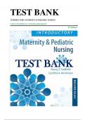 Test Bank For Introductory Maternity & Pediatric Nursing 5th edition Nancy Hatfield ISBN 9781975163785 Chapter 1-42 | Complete Guide A+