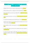 RPSGT-exam 1 questions and answers already passed