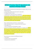 RPSGT Practice Test &num;1 Questions and Answers Already Passed
