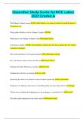 Rosenthal Study Guide for NCE Latest 2022 Graded A