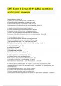 EMT Exam 6 Chap 33-41 &lpar;JBL&rpar; questions and correct answers 