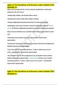 Agile E1 Test Questions and Answers Latest Update 2024 GRADED A&plus;&period;
