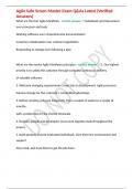 Agile Safe Scrum Master Exam Q&As Latest &lpar;Verified Answers&rpar;