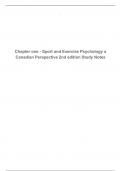 Chapter one - Sport and Exercise Psychology a Canadian Perspective 2nd edition Study Notes&period;