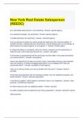 New York Real Estate Salesperson (REEDC) Exam Questions and Answers