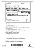 GCSE EDEXCEL May 2023 English Literature Paper 1 + Paper 2 Including Both Mark Schemes