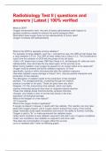 Radiobiology Test II &vert; questions and answers &vert; Latest &vert; 100&percnt; verified