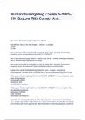 Wildland Firefighting Course S-190&sol;S-130 Quizzes With Correct Ans&period;&period;