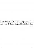 ACQ 101 all module Exams Questions and Answers -Defense Acquisition University.