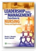 TEST BANK FOR LEADERSHIP ROLES AND MANAGEMENT FUNCTIONS IN NURSING 10TH EDITION BY MARQUIS HUSTON COMPLETE GUIDE ALL CHAPTERS