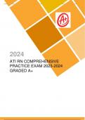 ATI RN COMPREHENSIVE PRACTICE EXAM 2023-2024 GRADED A+