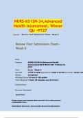 NURS-6512N-34,Final Exam Advanced Health Assessment Questions and Answers (2024/2025)(Verified Answers)