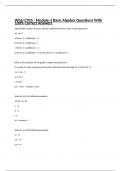 WGU C955 - Module 3 Basic Algebra Questions With 100% Correct Answers 