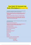 Case Study 145 Anorexia Case Study (answers) 100% all correct latest 2024/2025