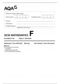 AQA GCSE MATHEMATICS F Foundation Tier Paper 2 Calculator