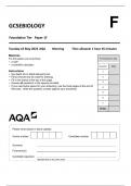 AQA GCSEBIOLOGY F  Foundation Tier Paper 1F 2023