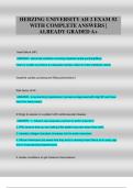 HERZING UNIVERSITY AH 2 EXAM &num;2  WITH COMPLETE ANSWERS &vert;  ALREADY GRADED A&plus;