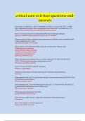 Critical Care Exit HESI Questions and Answers &lpar;2024&sol;2025&rpar;&lpar;Verified Answers&rpar;
