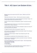 Title 4 - AZ Liquor Law Quizzes & Ans&period;&period;