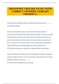 MILESTONE 2 RETAKE EXAM &vert; WITH  CORRECT ANSWERS &vert; ALREADY  GRADED A&plus;