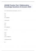ASVAB Practice Test 1 Mathematics Knowledge Questions & Answers 2024