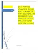Docu PORTAGE LEARNING CHEM 103 MODULE 4EXAM 2023 WITH QUESTIONS AND CORRECT ANSWERS 100&percnt; PASS&comma;PERIODIC TABLE IN THE LAST PAGE 2024ment title&rsqb;