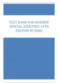 Test Bank for Modern Dental Assisting 14th Edition by Bird Latest 2024| All Chapters 1-64