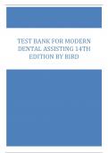 Test Bank for Modern Dental Assisting 14th Edition by Bird Latest 2024&vert; All Chapters 1-64