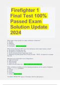 Firefighter 1 Final Test 100% Passed Exam Solution Update 2024