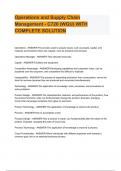 Operations and Supply Chain Management - C720 &lpar;WGU&rpar; WITH COMPLETE SOLUTION