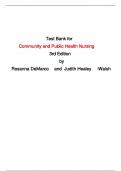 Test Bank for Community and Public Health Nursing 3rd Edition by Rosanna DeMarco and Judith Healey-Walsh |All Chapters,  Year-2024|