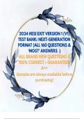 2024 BRAND NEW HESI EXIT VERSION 1 (V1) TEST BANK: NEXT-GENERATION FORMAT (ALL 160 QUESTIONS & MOST ANSWERS  )  ALL BRAND NEW QUESTIONS & 100% CORRECT – GUARANTEED A++