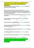 cardiovascular & respiratory systems Exam Questions and Answers Latest 2024 &lpar;32 questions&rpar;