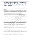 Certified in Public Health&semi; Exam Review Guide
