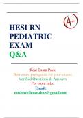 2023/2024 RN HESI PEDIATRIC EXAM 55 Questions and Answers - 100% Verified and A+ graded!