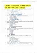 Echelon Stroke post test Comprehensive Questions and Answers 100&percnt; Accuracy &lpar;Graded A&plus;&rpar;