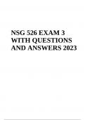 NSG 526 EXAM QUESTIONS WITH ANSWERS LATEST UPDATED 2024 (GRADED)