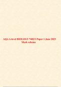 AQA A-level BIOLOGY 7402/1 Paper 1 June 2023  Mark Scheme