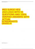 Med surg hesi 2021 v2 EXAM QUESTIONS & ANSWERS/ LATEST UPDATE 2023-2024 / RATED A+