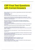CSP Final Test Questions with Correct Answers 