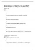 BIOL250 EXAM 1-5 QUESTIONS WITH ANSWERS PERFECTLY SOLVED FOR EXAM PREPARATIONS