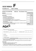 AQA GCSE FRENCH F Foundation Tier Paper 4 Writing 2023