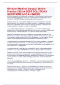 RN Adult Medical Surgical Online Practice 2023 A BEST SOLUTIONS QUESTIONS AND ANSWERS