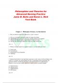 TESTBANKSELLER.COM #1 TEST BANKS WHOLESALER Philosophies and Theories for Advanced Nursing Practice Janie B. Butts and Karen L. Rich Test Bank Chapter 1 – Philosophy of Science: An Introduction 1. Why are natural sciences also referred to as “pure” scienc