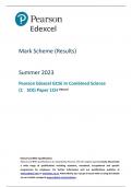  Pearson Edexcel GCSE In Combined Science  (1 SC0) Paper 1CH  Mark Scheme    Summer 2023   