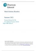  Pearson Edexcel GCSE In Combined Science (1SC0)  Paper 2BH Mark Scheme  Summer 2023  	 