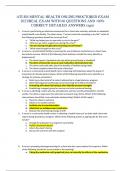 ATI RN MENTAL HEALTH ONLINE PROCTORED EXAM 2023&sol;REAL EXAM WITH 60 QUESTIONS AND 100&percnt; CORRECT DETAILED ANSWERS &lpar;ngn&rpar;  1&period;&Tab;A nurse is performing an admission assessment for a client who voluntary entered an outpatient mental health crisis facility&period; The clien