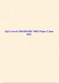 AQA A-level CHEMISTRY 7405/2 Paper 2 June 2023